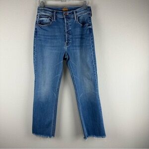Mother Layover The Tripper Ankle Fray Button Fly Denim Jeans Size 30